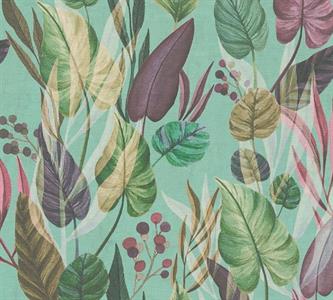 PARATO SCENT OF NATURE  /PVC/TNT FOLIAGE L.BLUE 0,53X10,05MT