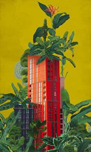 FOTOMURALE FLAIR IN TNT /FOLIAGE HOUSE 150x250H CM