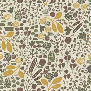 FOTOMURALE FLAIR IN TNT /FOLIAGE BROWN/YELLOW  250x250H CM