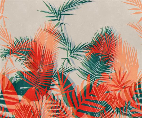 FOTOMURALE FLAIR IN TNT /FOLIAGE TROPICALE 300x250H CM