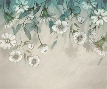FOTOMURALE FLAIR IN TNT /FIORI WHITE 300x250H CM