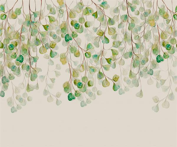 FOTOMURALE FLAIR IN TNT /FLOWERS GREEN 300x250H CM