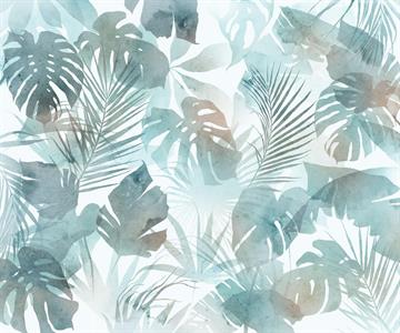 FOTOMURALE FLAIR IN TNT /FOLIAGE TRPOCAL BLUE 300x250H CM
