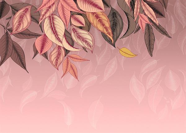 FOTOMURALE FLAIR IN TNT /FOLIAGE PINK 350x250H CM