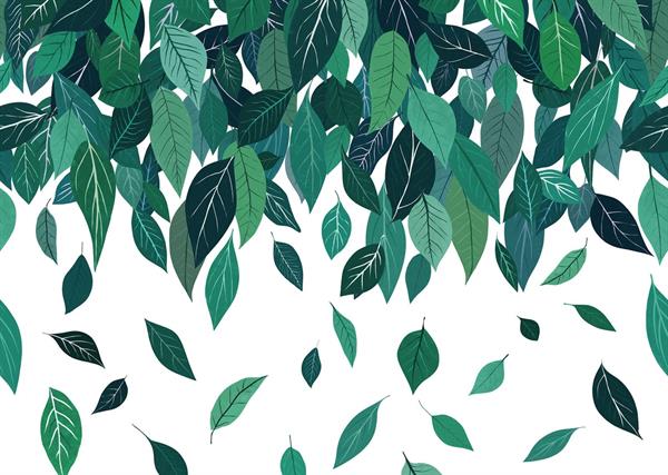 FOTOMURALE FLAIR IN TNT /FOLIAGE GREEN 350x250H CM