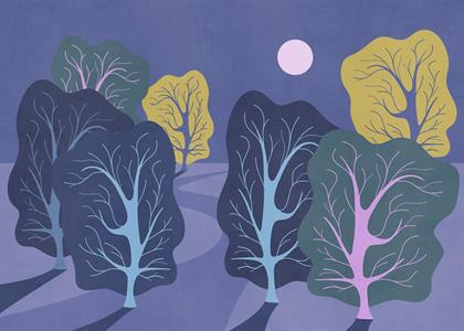 FOTOMURALE FLAIR IN TNT /FOLIAGE PURLPLE 350x250H CM