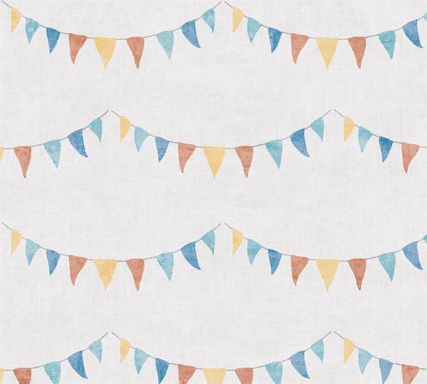 PARATO MIA&PAUL PVC/TNT / FESTONI MULTICOLOR 0,53X10,05MT