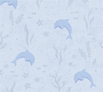 PARATO MIA&PAUL PVC/TNT / DELFINI BLUE 0,53X10,05MT