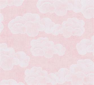 PARATO MIA&PAUL PVC/TNT / NUVOLE PINK 0,53X10,05MT
