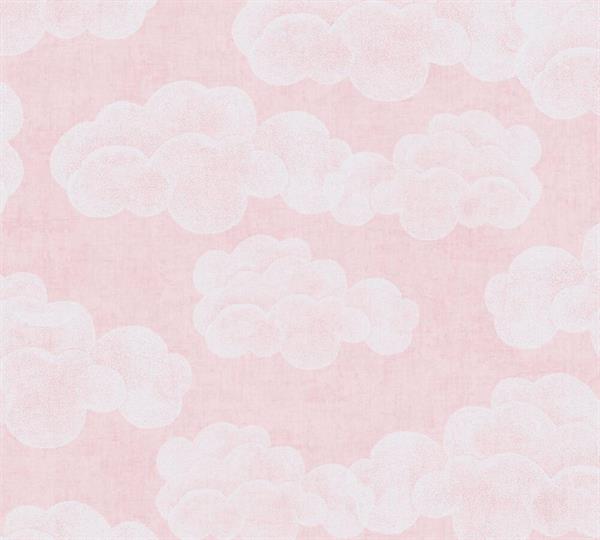 PARATO MIA&PAUL PVC/TNT / NUVOLE PINK 0,53X10,05MT