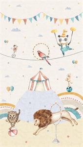 PANNELLO MIA&PAUL PVC/TN/ CIRCUS ZOO MIS.1,59X2,80H.MT (3TELI)