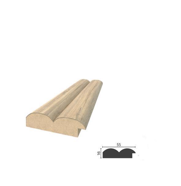 PROFILO PER DOGA NATURALE  MIS.55X16X2750MM (CF.4PZ)
