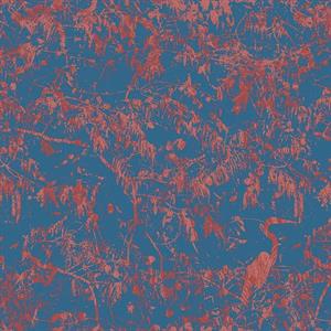 PARATO GUY LA ROCHE     IN TNT FOLIAGE BLU/RED 0,53X10,05MT
