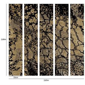 PANNELLO GUY LA ROCHE   IN TNT FOSSILE DARK 2,65X2,80 H MT(5TELI