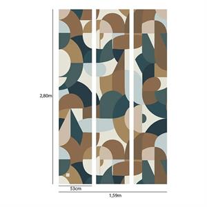 PANNELLO GUY LA ROCHE   IN TNT DESIGN BLUE/BEIGE 1,59X2,80MT(3TE