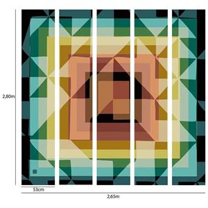 PANNELLO GUY LA ROCHE   IN TNT DESIGN MULTI.2,65X2,80 H MT(5 TEL