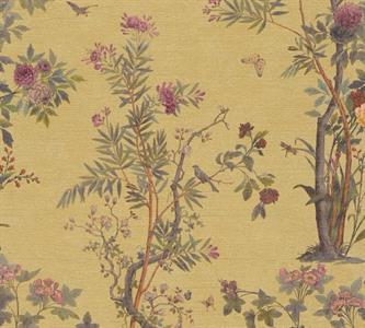 PARATO MUSEUM IN PVC    / TNT FOLIAGE YELLOW 0,53X10,05MT