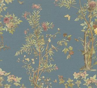 PARATO MUSEUM IN PVC    / TNT FOLIAGE BLUE 0,53X10,05MT