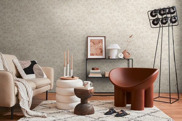 PARATO MUSEUM IN PVC    / TNT FOLIAGE BEIGE 0,53X10,05MT