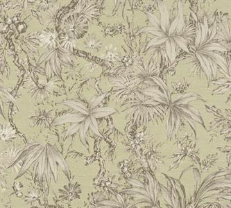 PARATO MUSEUM IN PVC    / TNT FOLIAGE GREEN 0,53X10,05MT