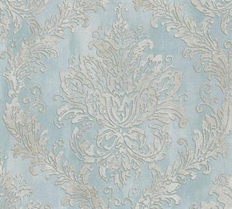 PARATO MUSEUM IN PVC    / TNT DAMASCO L.BLUE 0,53X10,05MT