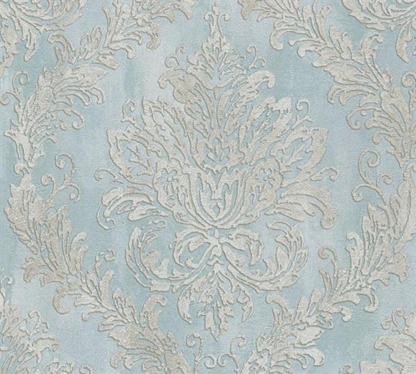 PARATO MUSEUM IN PVC    / TNT DAMASCO L.BLUE 0,53X10,05MT