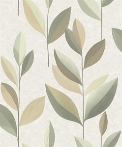 PARATO SERENITY PVC/TNT /FOLIAGE GREEN 0,53X10,05MT
