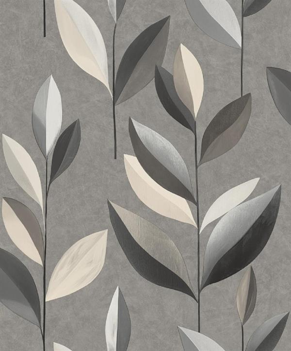 PARATO SERENITY PVC/TNT / FOLIAGE GREY 0,53X10,05MT