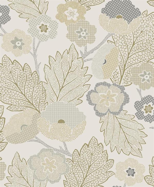 PARATO ANTIBES  IN TNT  /FOLIAGE BEIGE 0,53X10,05MT