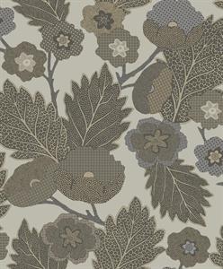 PARATO ANTIBES  IN TNT  / FOLIAGE GREY 0,53X10,05MT