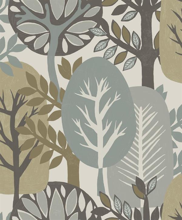 PARATO ANTIBES  IN TNT  /FOLIAGE TORTORA 0,53X10,05MT
