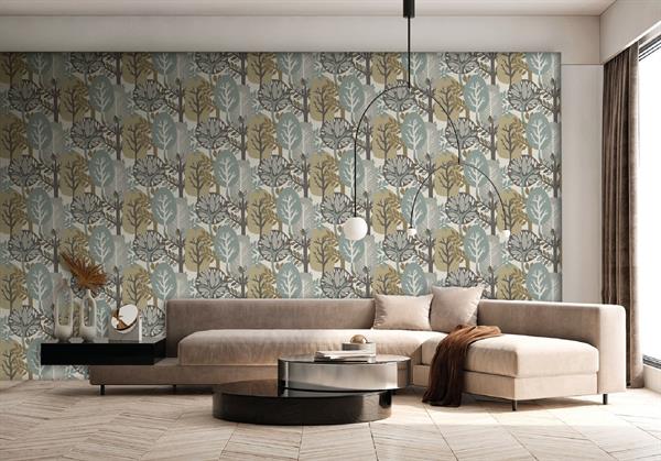 PARATO ANTIBES  IN TNT  /FOLIAGE TORTORA 0,53X10,05MT