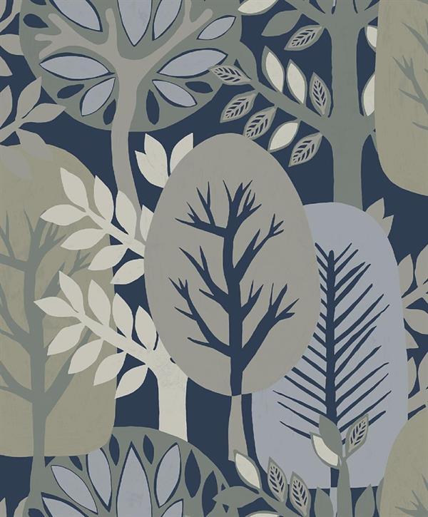 PARATO ANTIBES  IN TNT  /FOLIAGE BLUE 0,53X10,05MT