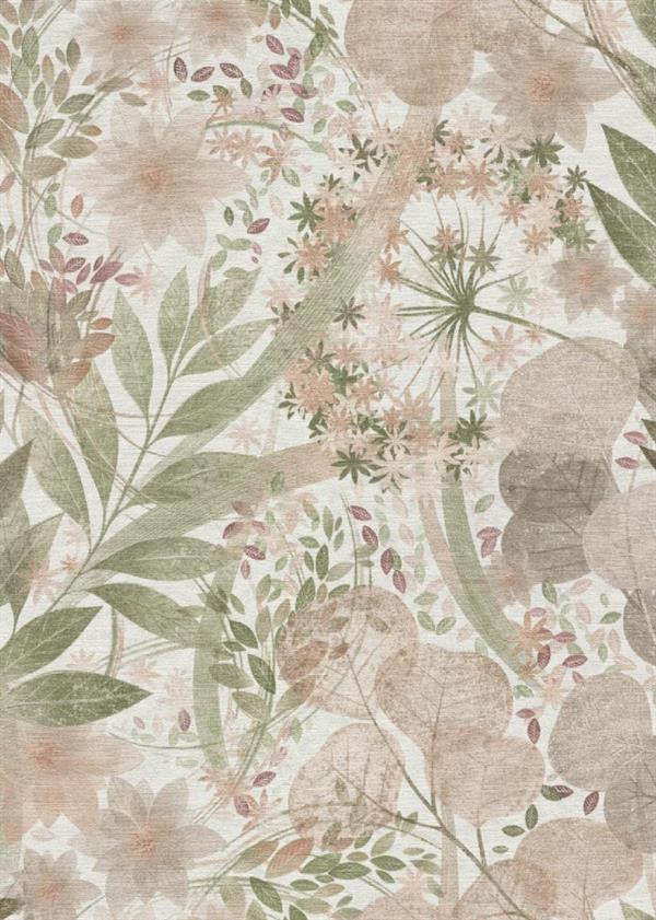 PARATO ISOLA BELLA IN PVC/TNT FLOWERS PINK 0,53X10,05MT