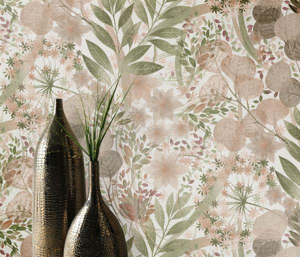 PARATO ISOLA BELLA IN PVC/TNT FLOWERS PINK 0,53X10,05MT