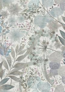 PARATO ISOLA BELLA IN PVC/TNT FLOWERS BLUE 0,53X10,05MT