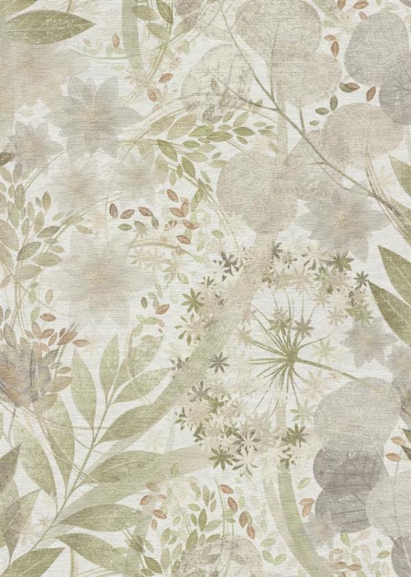 PARATO ISOLA BELLA IN PVC/TNT FLOWERS L.GREEN 0,53X10,05MT