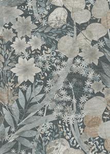 PARATO ISOLA BELLA IN PVC/TNT FLOWERS BLUE 0,53X10,05MT