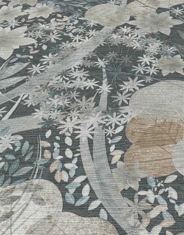 PARATO ISOLA BELLA IN PVC/TNT FLOWERS BLUE 0,53X10,05MT