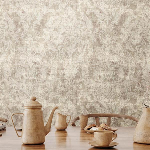 PARATO CERRA  TNT/PERLE DAMASCO TAUPE 0,53X10,05MT