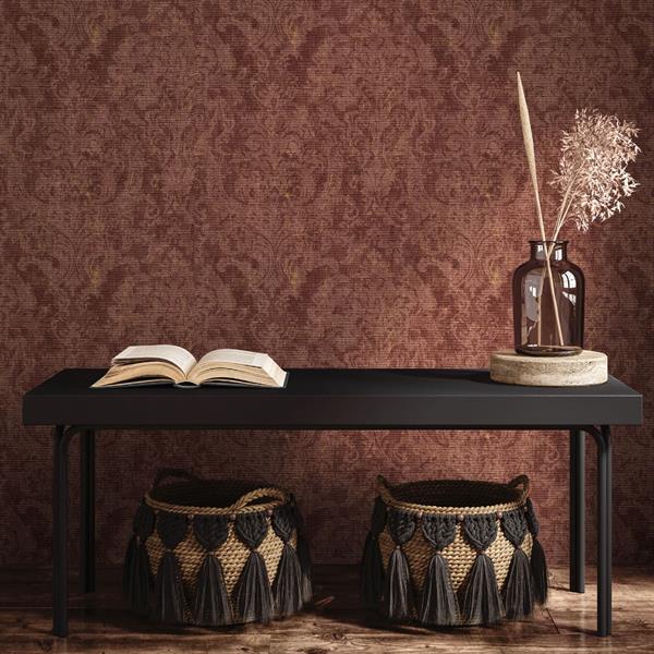 PARATO CERRA  TNT/PERLE DAMASCO RED 0,53X10,05MT