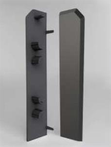 TAPPO FINALE IN PVC X BATTISCOPA MODERN80 BLACK H.8CM CF.10 PZ
