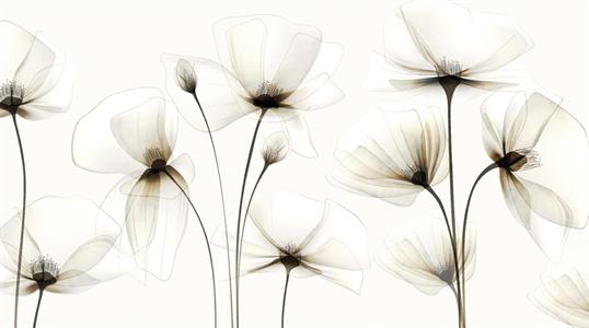 STAMPA DIG. A WORLD OF  WONDER MATT FLOWERS WHITE MIS. AL MQ