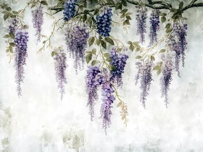 STAMPA DIG. A WORLD OF  WONDER MATT VIOLET FLOWERS MIS. AL MQ