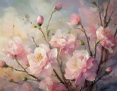 STAMPA DIG. A WORLD OF  WONDER MATT FLOWERS PINK MIS. AL MQ