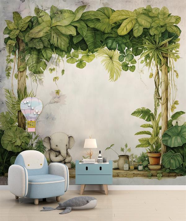 STAMPA DIG. A WORLD OF  WONDER MATT JUNGLE GREEN MIS. AL MQ