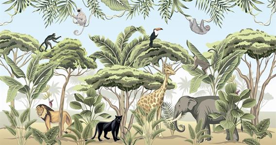 STAMPA DIG. A WORLD OF  WONDER MATT JUNGLE GREEN MIS. AL MQ