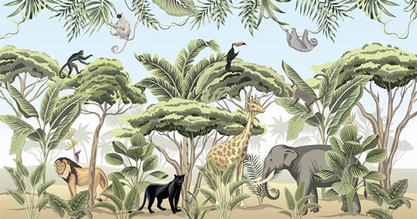 STAMPA DIG. A WORLD OF  WONDER MATT JUNGLE GREEN MIS. AL MQ
