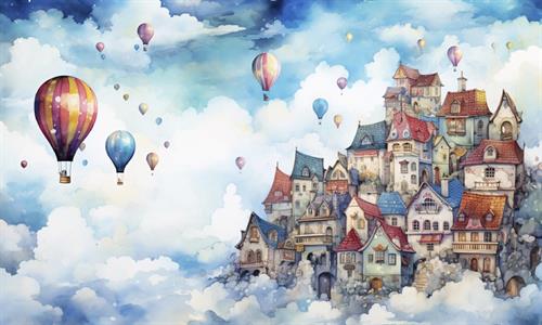 STAMPA DIG. A WORLD OF  WONDER MATT CITY IN THE SKY MIS. AL MQ