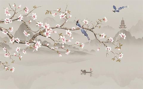 STAMPA DIG. A WORLD OF  WONDER MATT SKY FLOWERS MIS. AL MQ